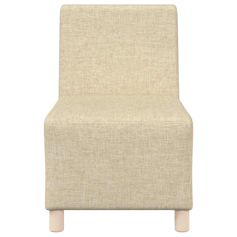 Canapea Scaun fără brațe, crem, 55 cm, material textil