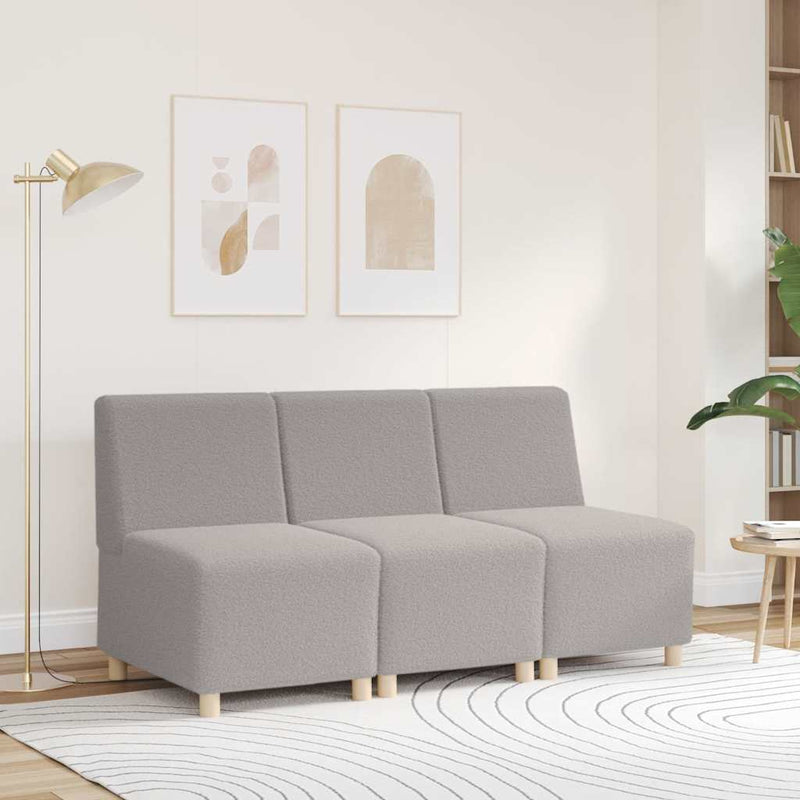 Unitate Sofa Modulară Fără Brațe Gri deschis 55 x 74 x 82 cm