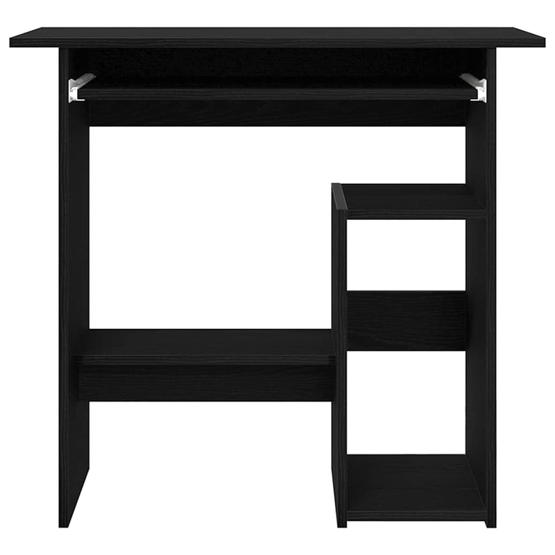 Birou Stejar negru 80x45x74 cm Lemn prelucrat