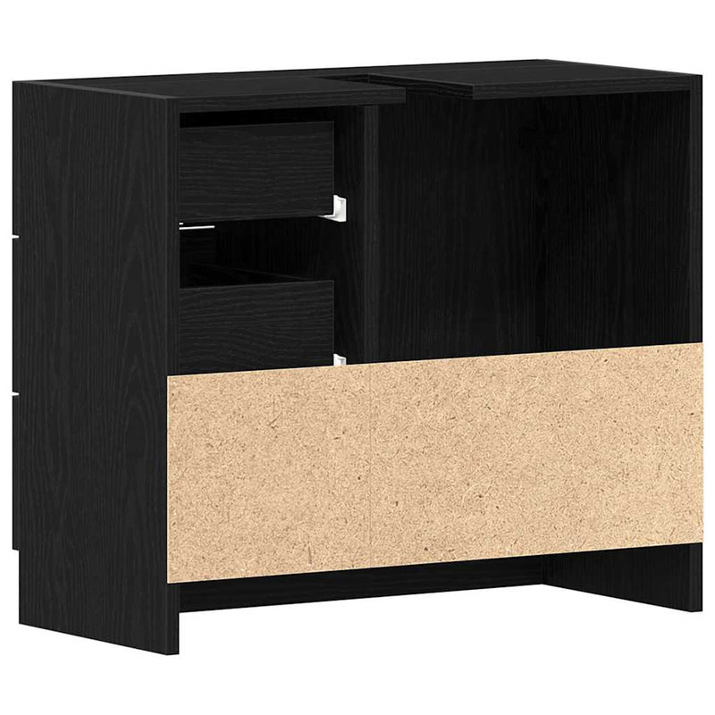 Dulap pentru chiuvetă Stejar negru 63x30x54 cm Lemn prelucrat