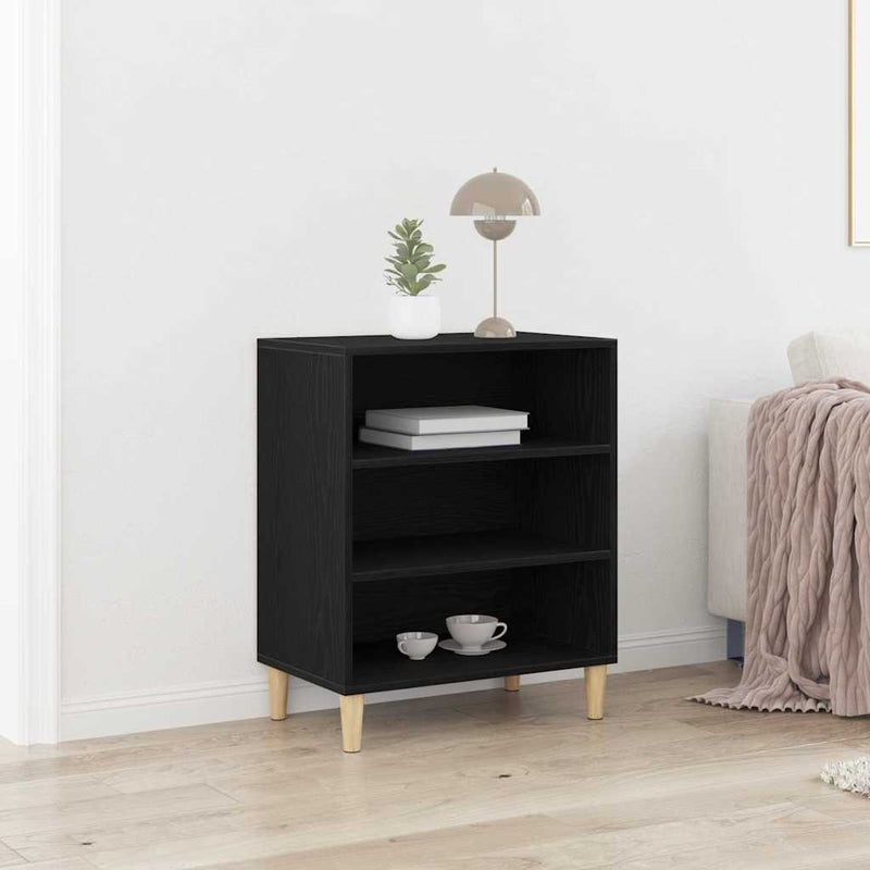 Bufet Stejar Negru 57 x 35 x 70 cm Lemn prelucrat