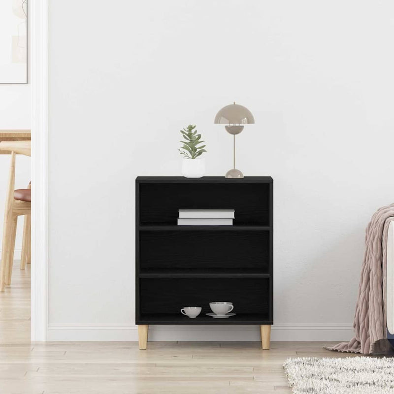 Bufet Stejar Negru 57 x 35 x 70 cm Lemn prelucrat