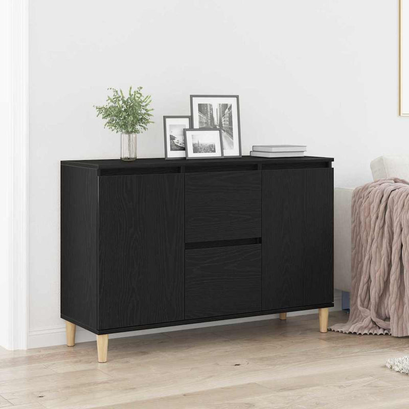 Bufet Negru 102 x 35 x 60 cm Lemn prelucrat