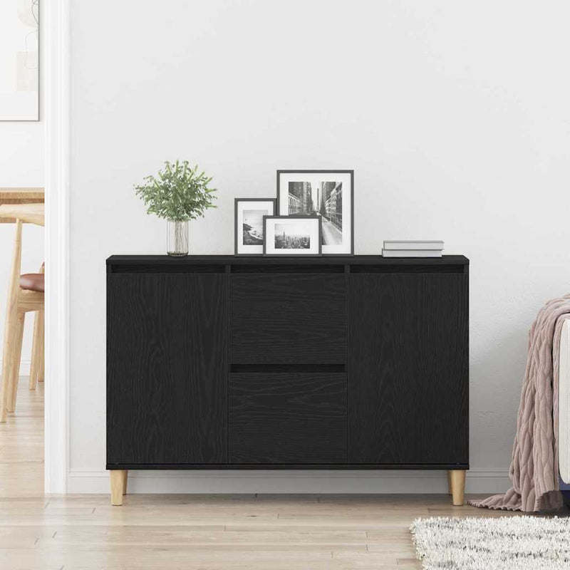 Bufet Negru 102 x 35 x 60 cm Lemn prelucrat
