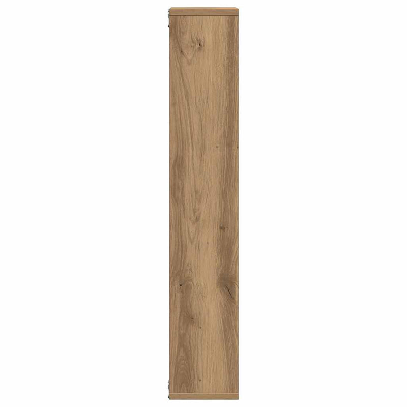 Raft de perete, stejar artizanal, 36x16x90 cm, lemn stratificat