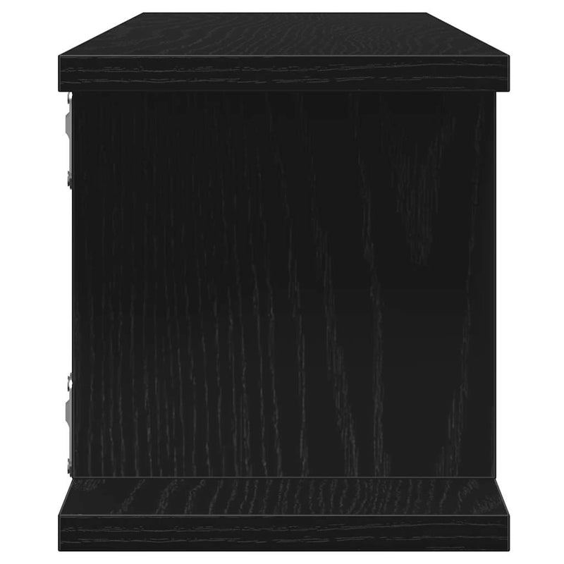 Rafturi de perete 2 buc Stejar negru 105x18x2 cm Lemn prelucrat