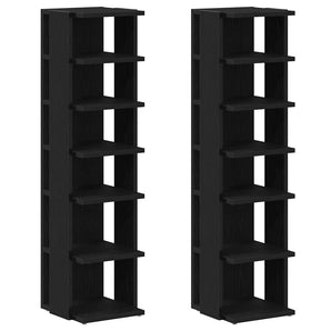 Pantofare, 2 buc., stejar negru, 25x27x102 cm, lemn prelucrat
