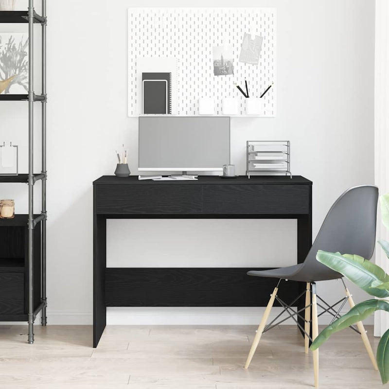 Birou Stejar negru 101x50x76,5 cm Lemn prelucrat