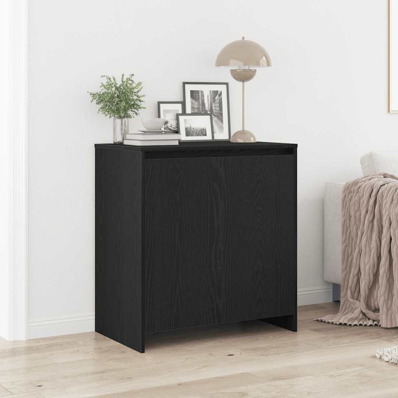 Bufet din stejar negru 70x41x75 cm, lemn stratificat