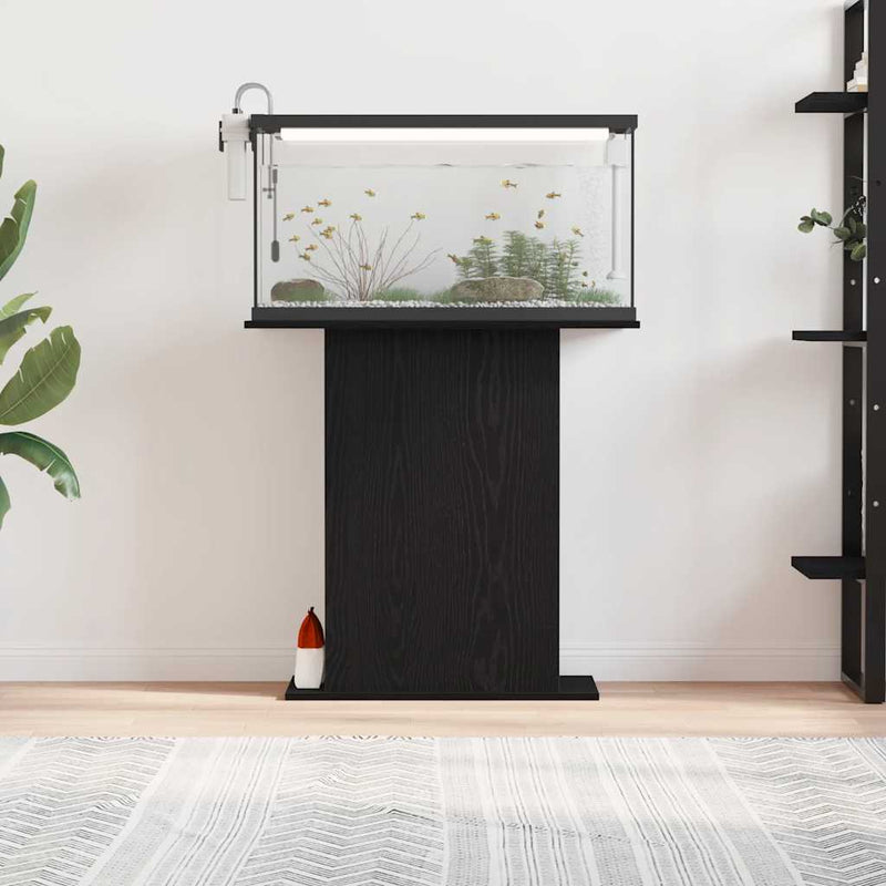 Suport pentru acvariu, stejar negru, 75x36x72,5 cm, lemn stratificat