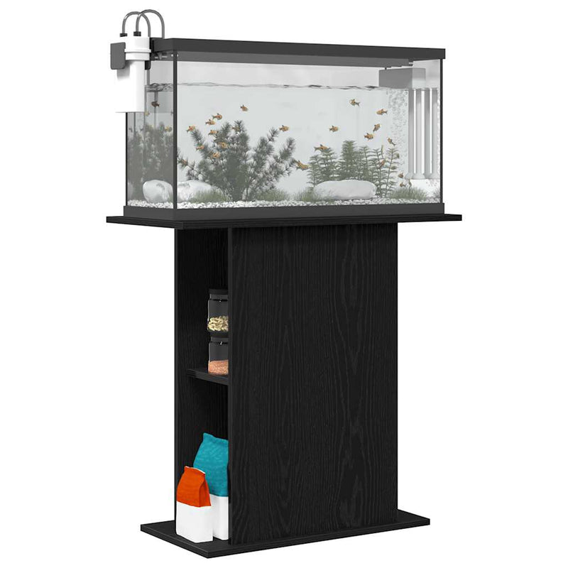 Suport pentru acvariu, stejar negru, 75x36x72,5 cm, lemn stratificat