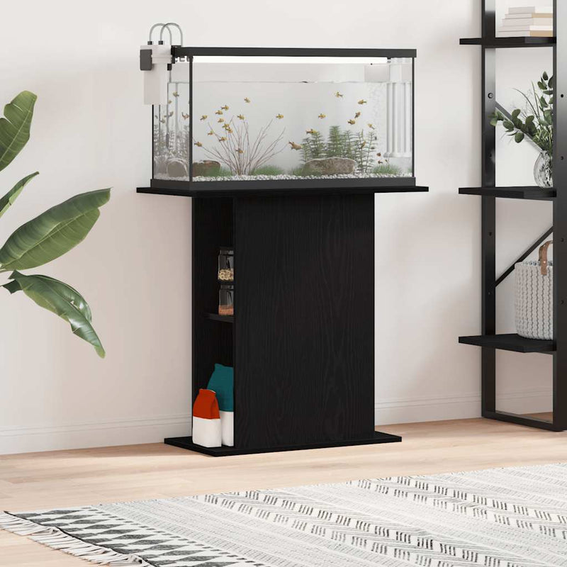 Suport pentru acvariu, stejar negru, 75x36x72,5 cm, lemn stratificat