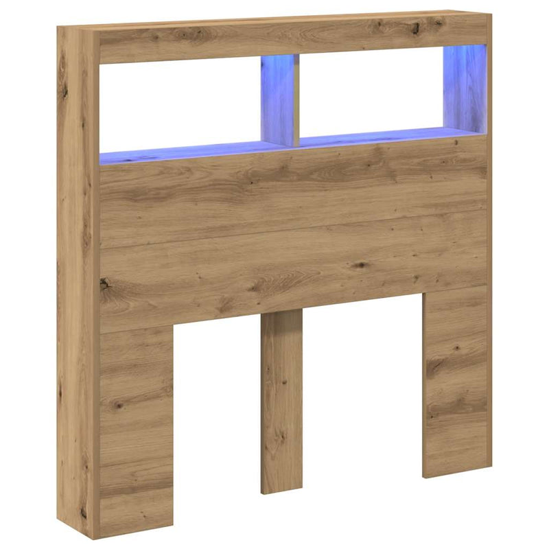 Dulap pentru tăblie cu LED Stejar Artisan 100x17x102 cm