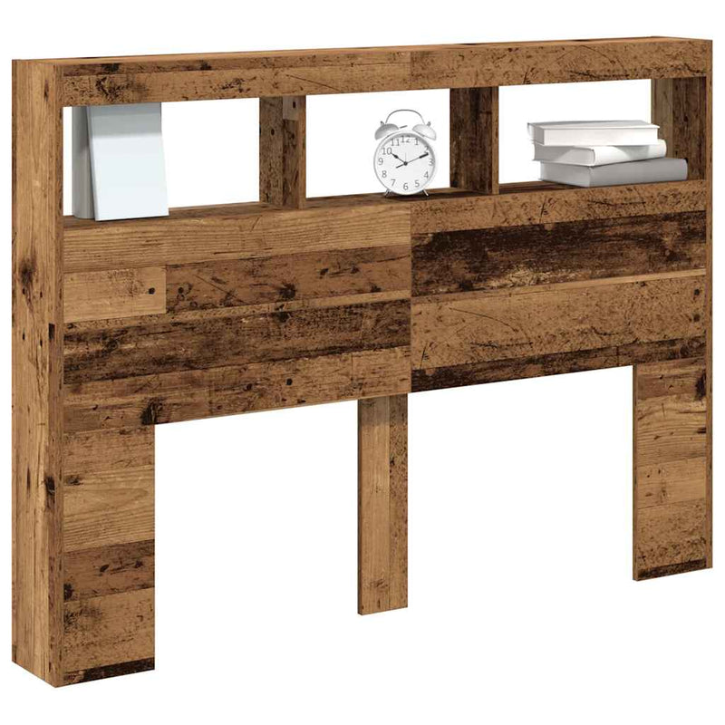 Dulap pentru tăblie cu LED Lemn vechi 140x17x102 cm