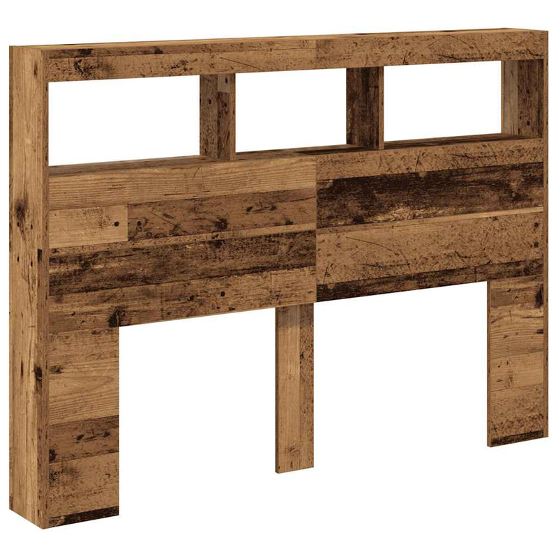Dulap pentru tăblie cu LED Lemn vechi 140x17x102 cm