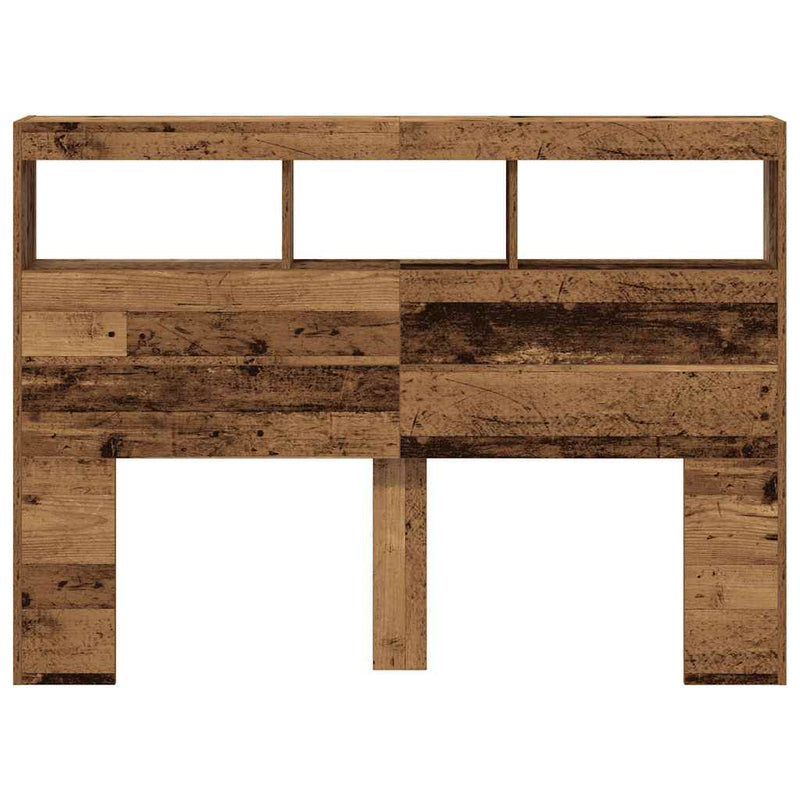 Dulap pentru tăblie cu LED Lemn vechi 140x17x102 cm