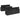 Set canapele de grădină cu perne, 7 piese, negru, poliratan