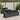 Set mobilier de grădină cu perne, 6 piese, negru, poliratan