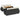 Set canapele de grădină cu perne, 7 piese, negru, poliratan