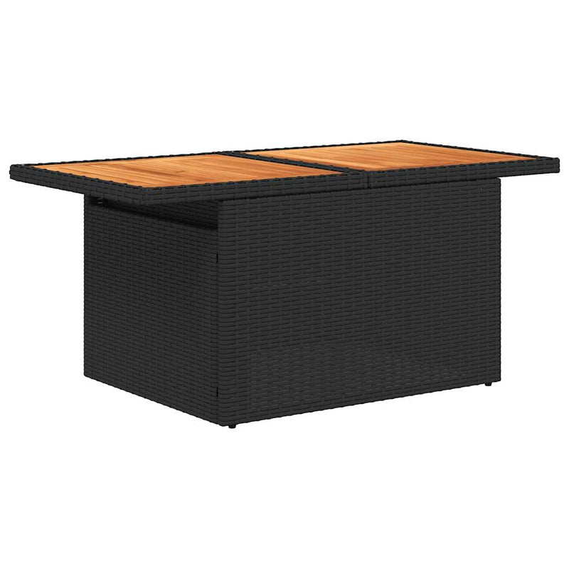 Set canapele grădină cu perne 8 piese gri poliratan/lemn acacia
