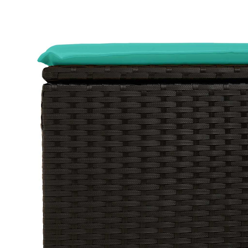 Set mobilier de grădină cu perne, 2 piese poliratan/lemn acacia