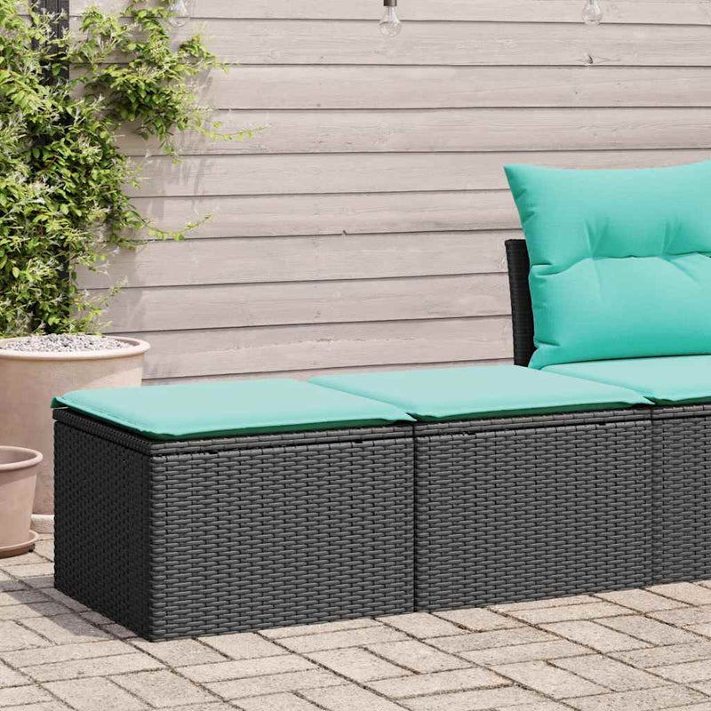 Set mobilier de grădină cu perne, 2 piese poliratan/lemn acacia