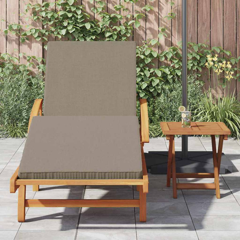 Șezlong Lemn Solid de Acacia Gri taupe