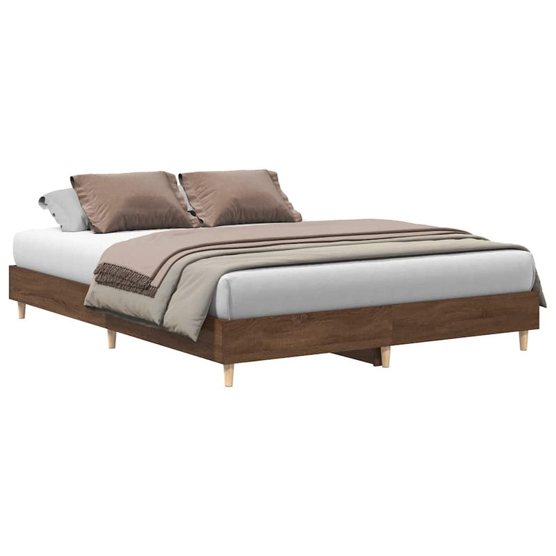 Cadru pat fără saltea Stejar maro 150x200 cm Lemn prelucrat