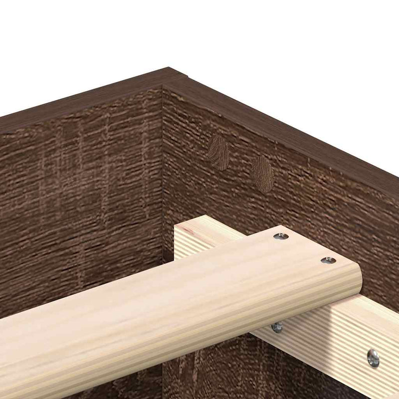 Cadru pat fără saltea Stejar maro 150x200 cm Lemn prelucrat