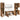 Set mobilier de baie, 5 piese, lemn vechi, lemn prelucrat