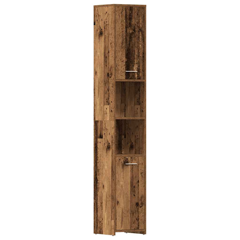 Set mobilier de baie, 4 piese, lemn vechi, lemn prelucrat