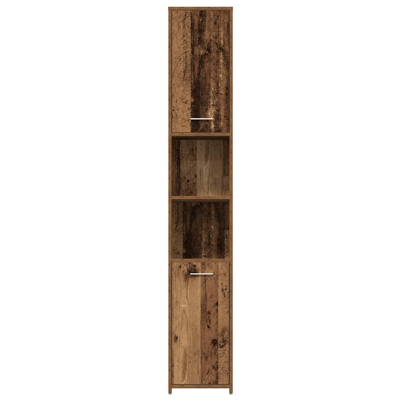 Set mobilier de baie, 4 piese, lemn vechi, lemn prelucrat