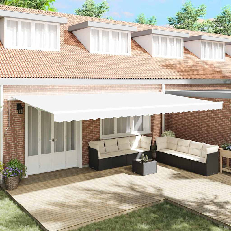 Prelată de schimb pentru copertină pentru 6x3,5 m Alb Poliester
