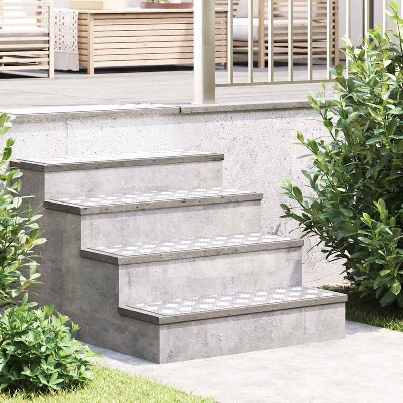 Trepte 4 buc. 75 x 25 cm Argintiu Aluminiu Dreptunghiular