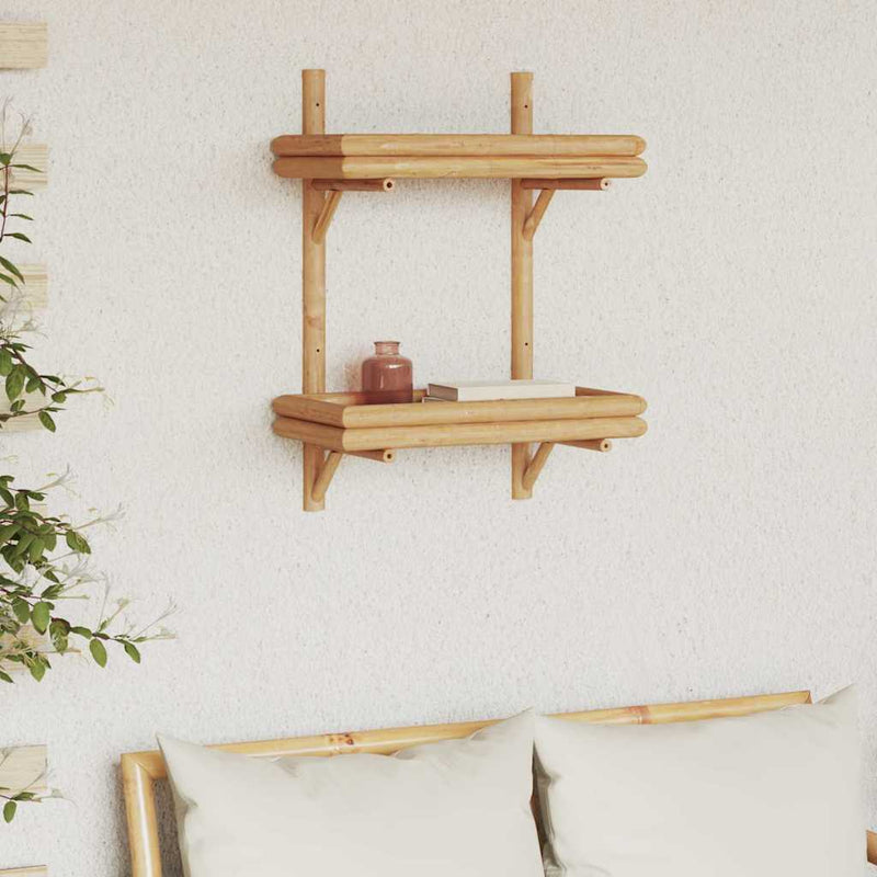 Raft de perete Montare pe perete Maro 39 x 26 x 60 cm Bambus