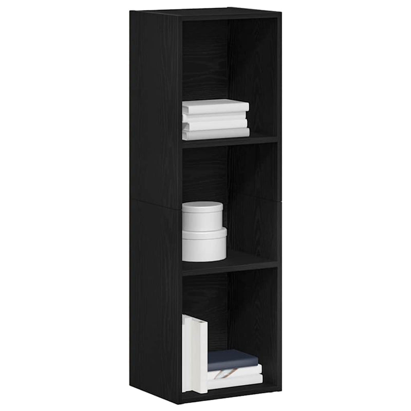 Bibliotecă stejar negru 36x30x114 cm lemn prelucrat