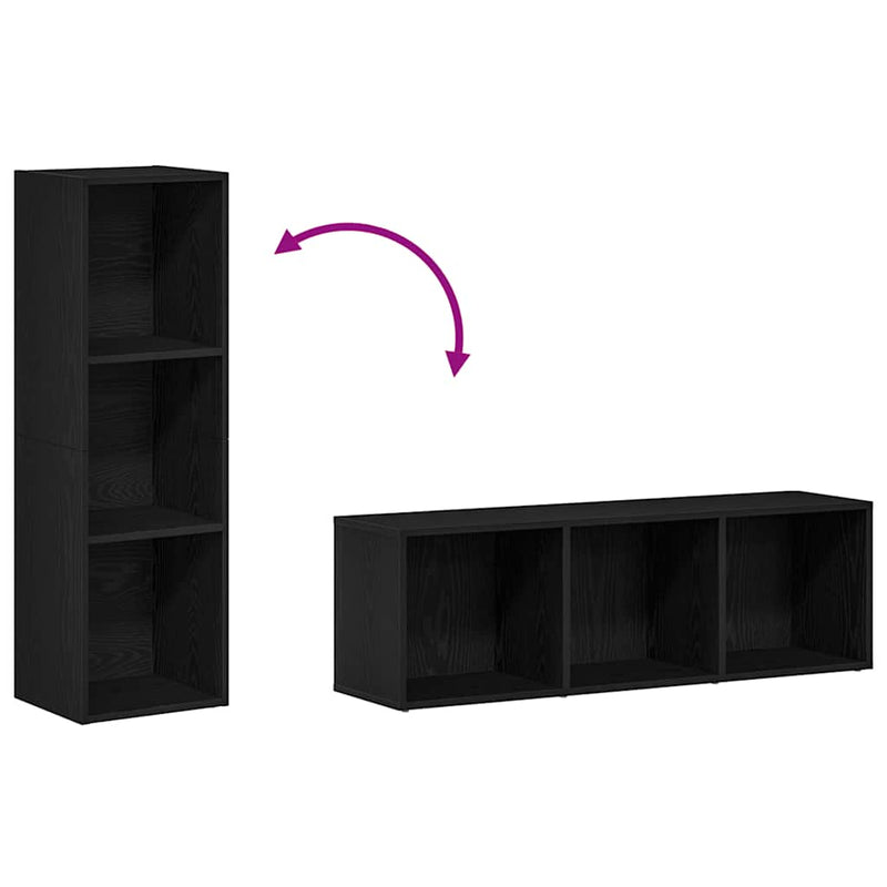 Bibliotecă stejar negru 36x30x114 cm lemn prelucrat