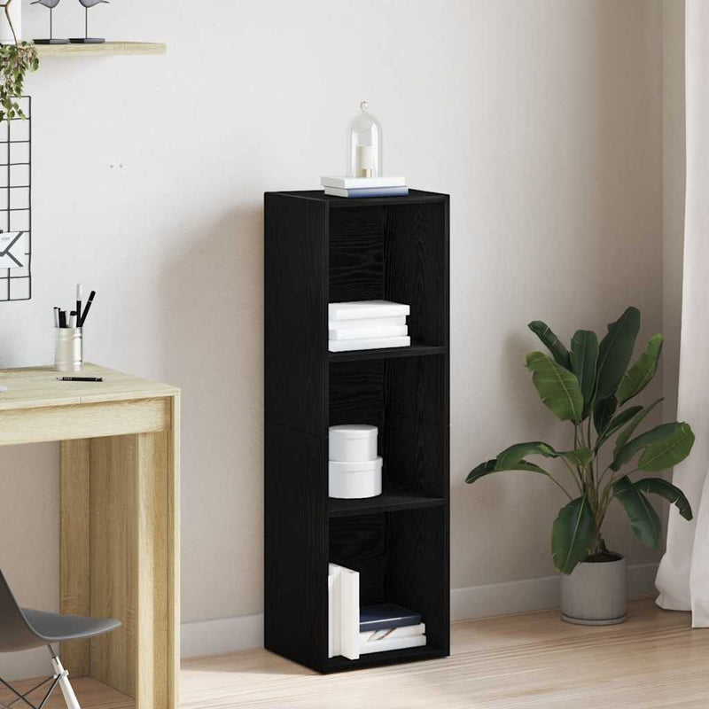 Bibliotecă stejar negru 36x30x114 cm lemn prelucrat