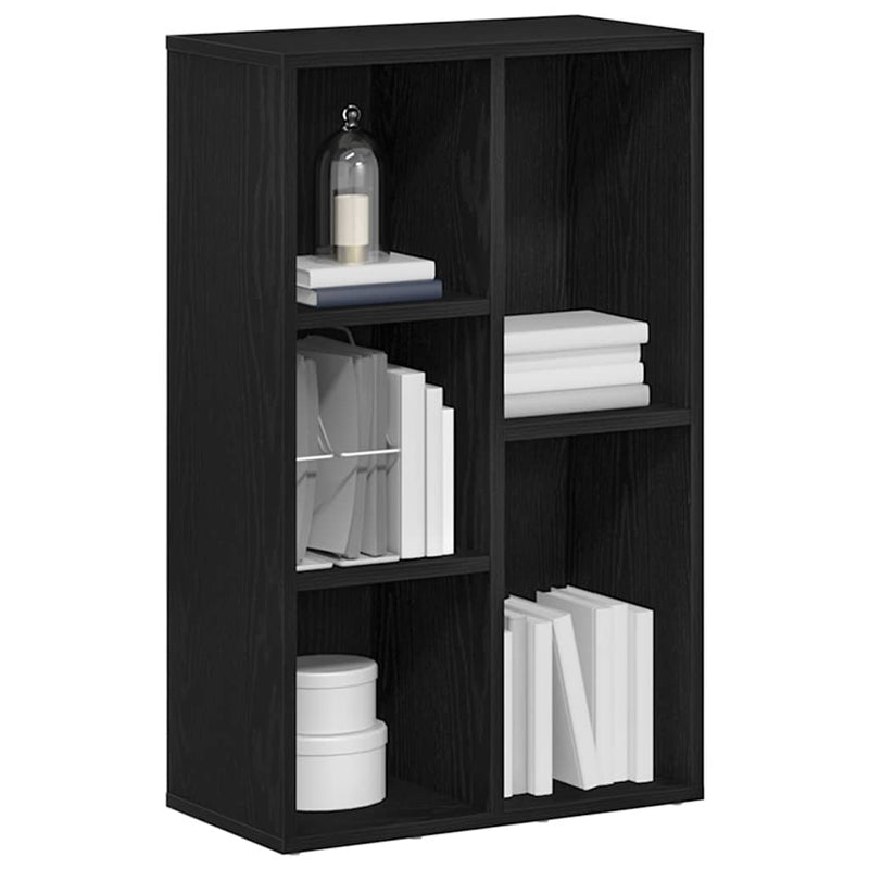 Bibliotecă stejar negru 50x25x80 cm lemn prelucrat