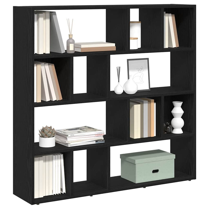 Bibliotecă/Separator de cameră, stejar negru, 105x24x102 cm