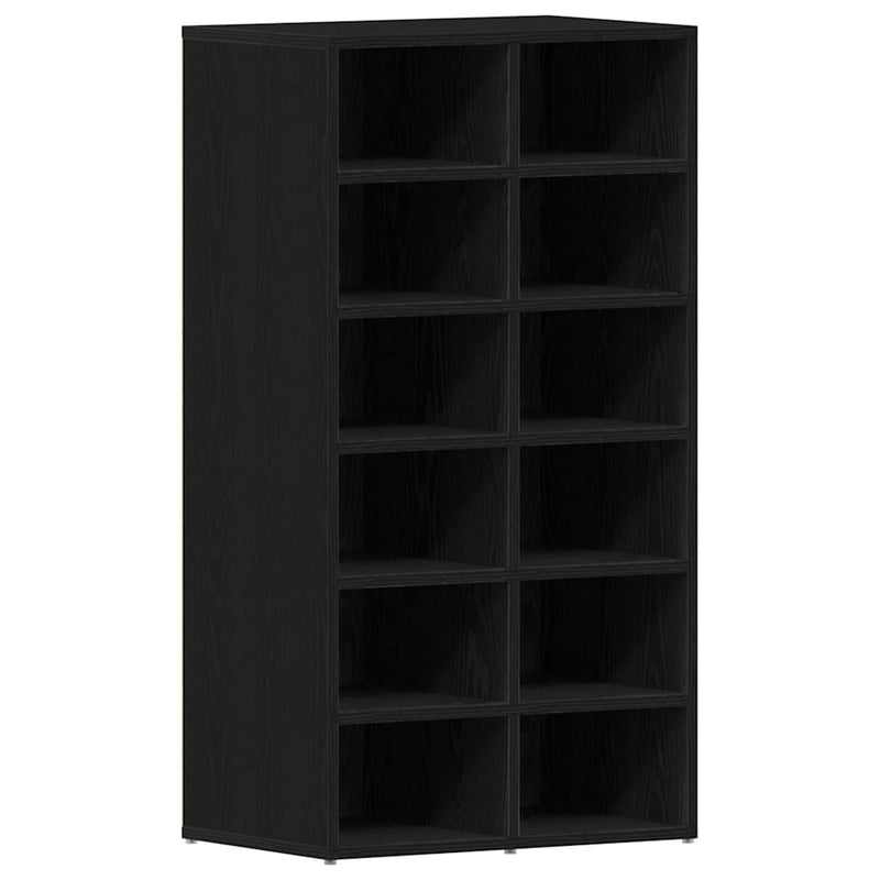 Suport pentru pantofi Stejar negru 54x34x100,5cm Lemn prelucrat