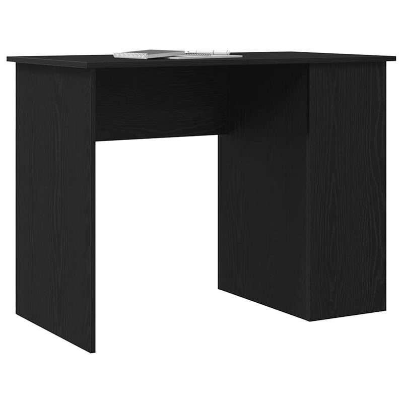 Birou stejar negru 100x55x75 cm lemn prelucrat