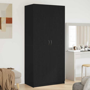 Dulap Stejar Negru 90 x 52 x 200 cm Lemn prelucrat