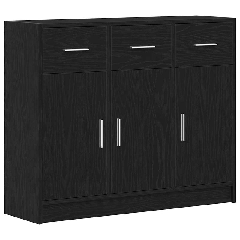 Bufet din stejar negru, 91x28x75 cm, lemn prelucrat