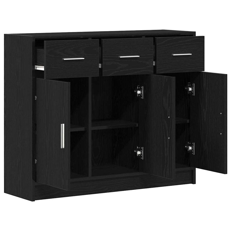 Bufet din stejar negru, 91x28x75 cm, lemn prelucrat