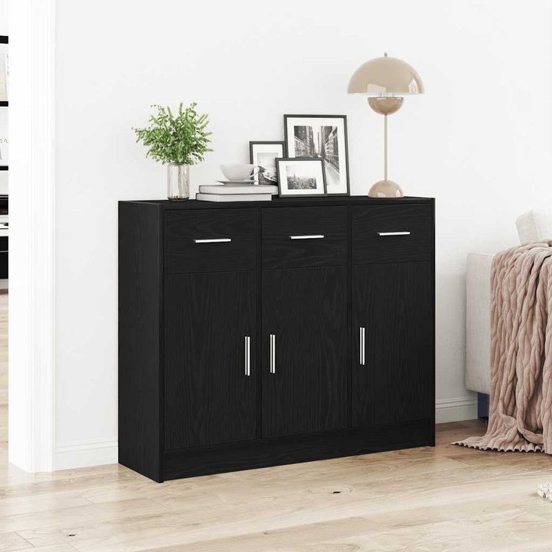 Bufet din stejar negru, 91x28x75 cm, lemn prelucrat