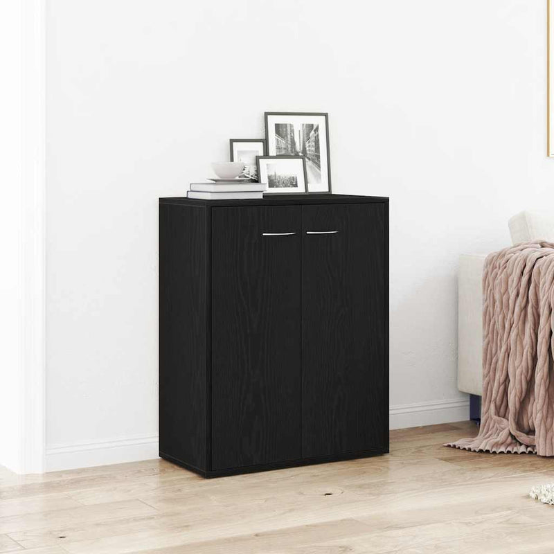 Bufet din stejar negru 60x30x75 cm, lemn prelucrat