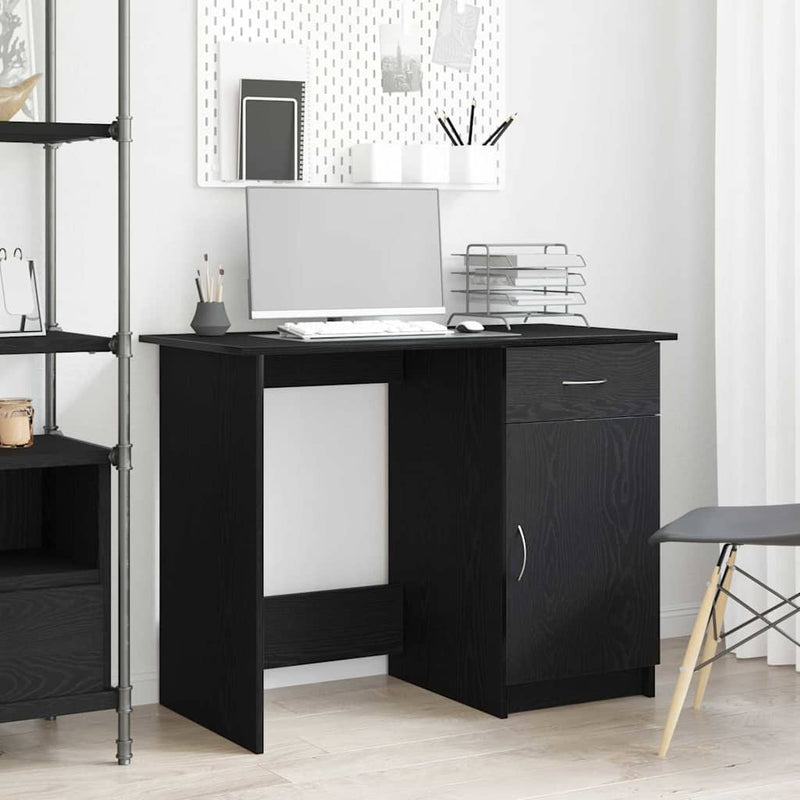 Birou Stejar Negru Lemn prelucrat 100 x 50 x 76 cm
