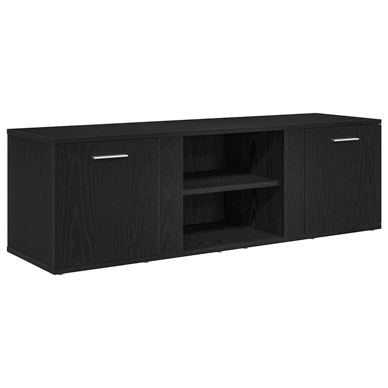 Comodă TV din stejar negru 120x34x37 cm, lemn prelucrat
