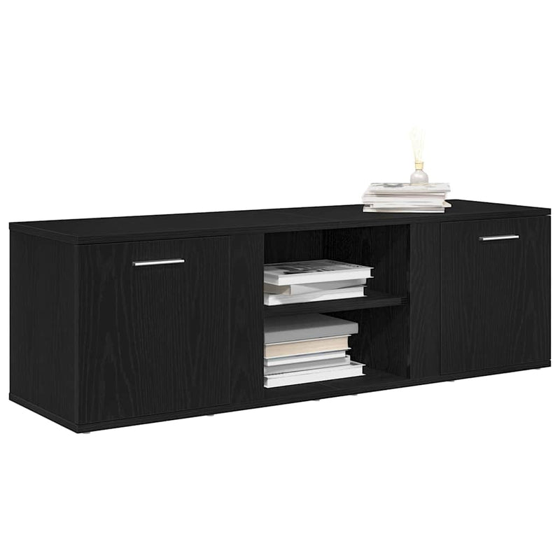 Comodă TV din stejar negru 120x34x37 cm, lemn prelucrat